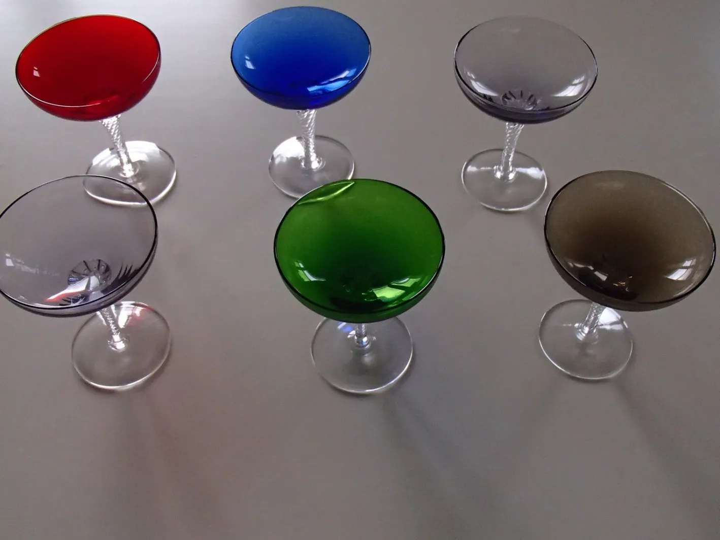Mid-Century Gläser aus Muranoglas, 6er Set