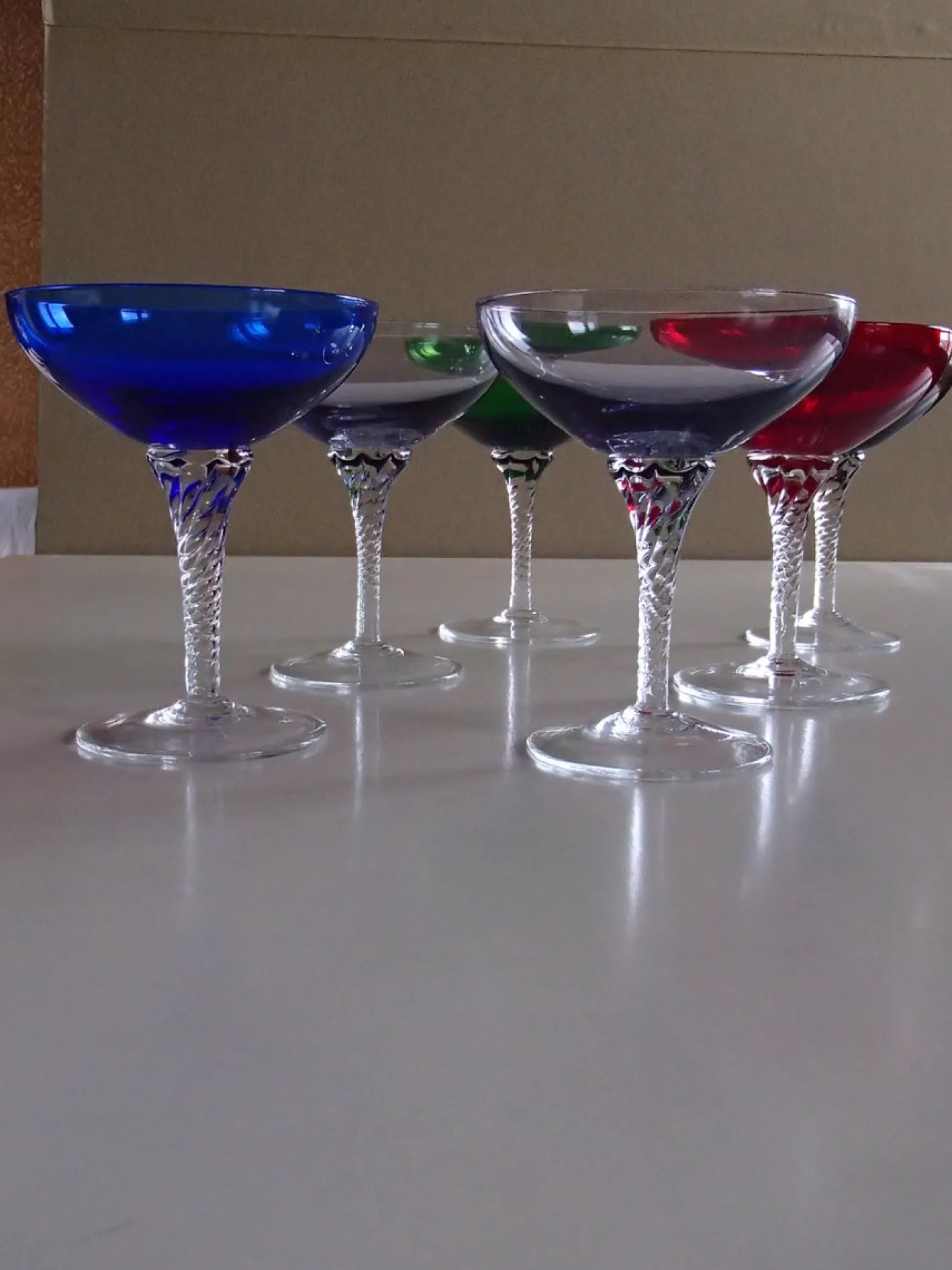 Mid-Century Gläser aus Muranoglas, 6er Set