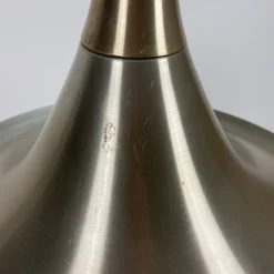 Mid-Century Hängelampe aus gebürstetem Aluminium von Bent Nordsted für Lyskær Belysning, Dänemark, 1970er