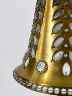 Mid-Century Hängelampe aus Messing & Kristallglas von Oswald Haerdtl für Lobmeyr, Österreich, 1950er