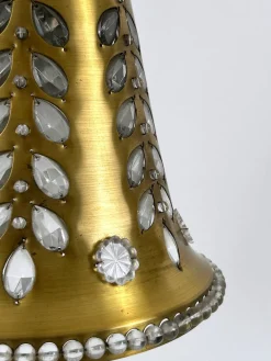 Mid-Century Hängelampe aus Messing & Kristallglas von Oswald Haerdtl für Lobmeyr, Österreich, 1950er