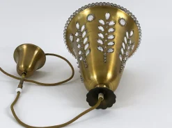 Mid-Century Hängelampe aus Messing & Kristallglas von Oswald Haerdtl für Lobmeyr, Österreich, 1950er