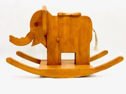 Mid-Century Holz Schaukel Elefant, 1960er