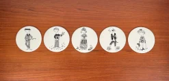 Mid-Century Keramik Untersetzer von Bjørn Wiinblad, 1960er, 5er Set