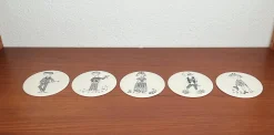 Mid-Century Keramik Untersetzer von Bjørn Wiinblad, 1960er, 5er Set
