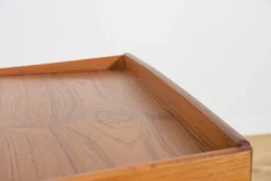 Mid-Century Konsolentisch aus Teak & Rattan von Søren Rasmussen, Dänemark, 1960er