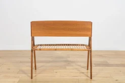 Mid-Century Konsolentisch aus Teak & Rattan von Søren Rasmussen, Dänemark, 1960er