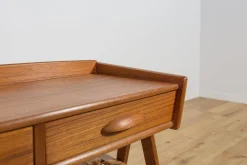 Mid-Century Konsolentisch aus Teak & Rattan von Søren Rasmussen, Dänemark, 1960er