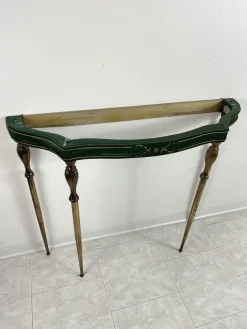 Mid-Century Konsole und Spiegel im Stil von Paolo, Buffa 1960er, 2er Set