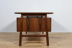 Mid-Century Modell 75 Freistehender Schreibtisch aus Teak von Omann Jun, Dänemark, 1960er