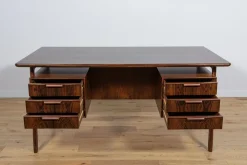 Mid-Century Modell 75 Freistehender Schreibtisch aus Teak von Omann Jun, Dänemark, 1960er