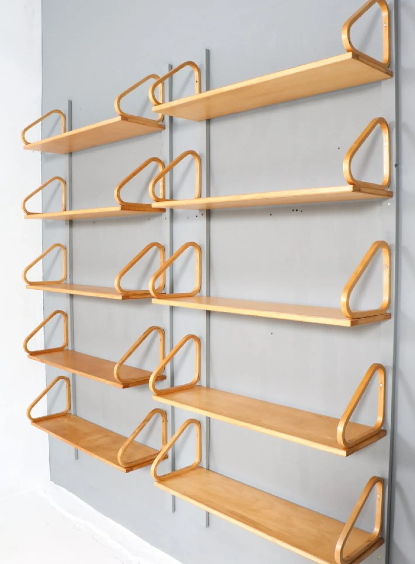 Mid-Century Modern 112b Wandregal aus Birke von Alvar Aalto für Artek, 1950er