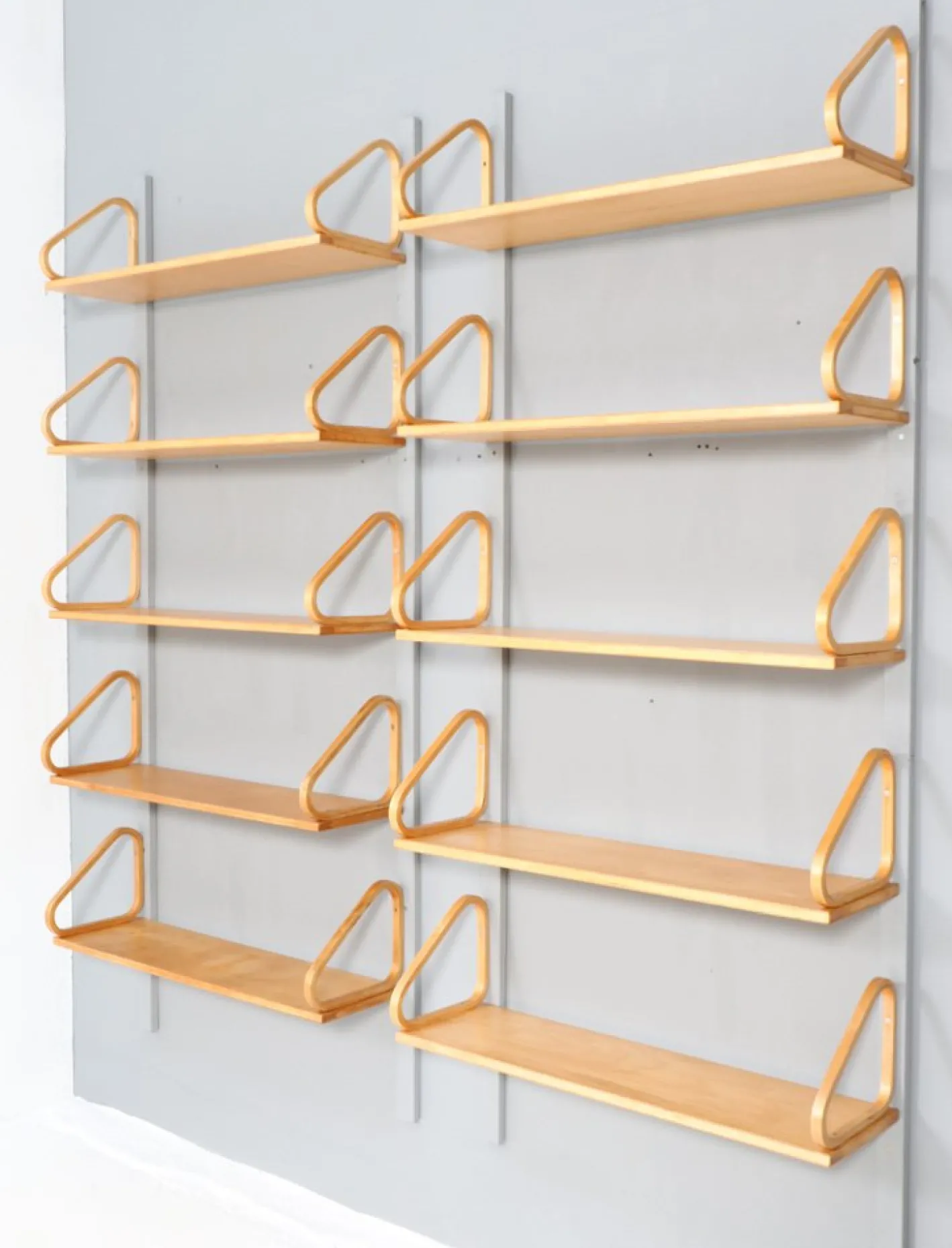 Mid-Century Modern 112b Wandregal aus Birke von Alvar Aalto für Artek, 1950er