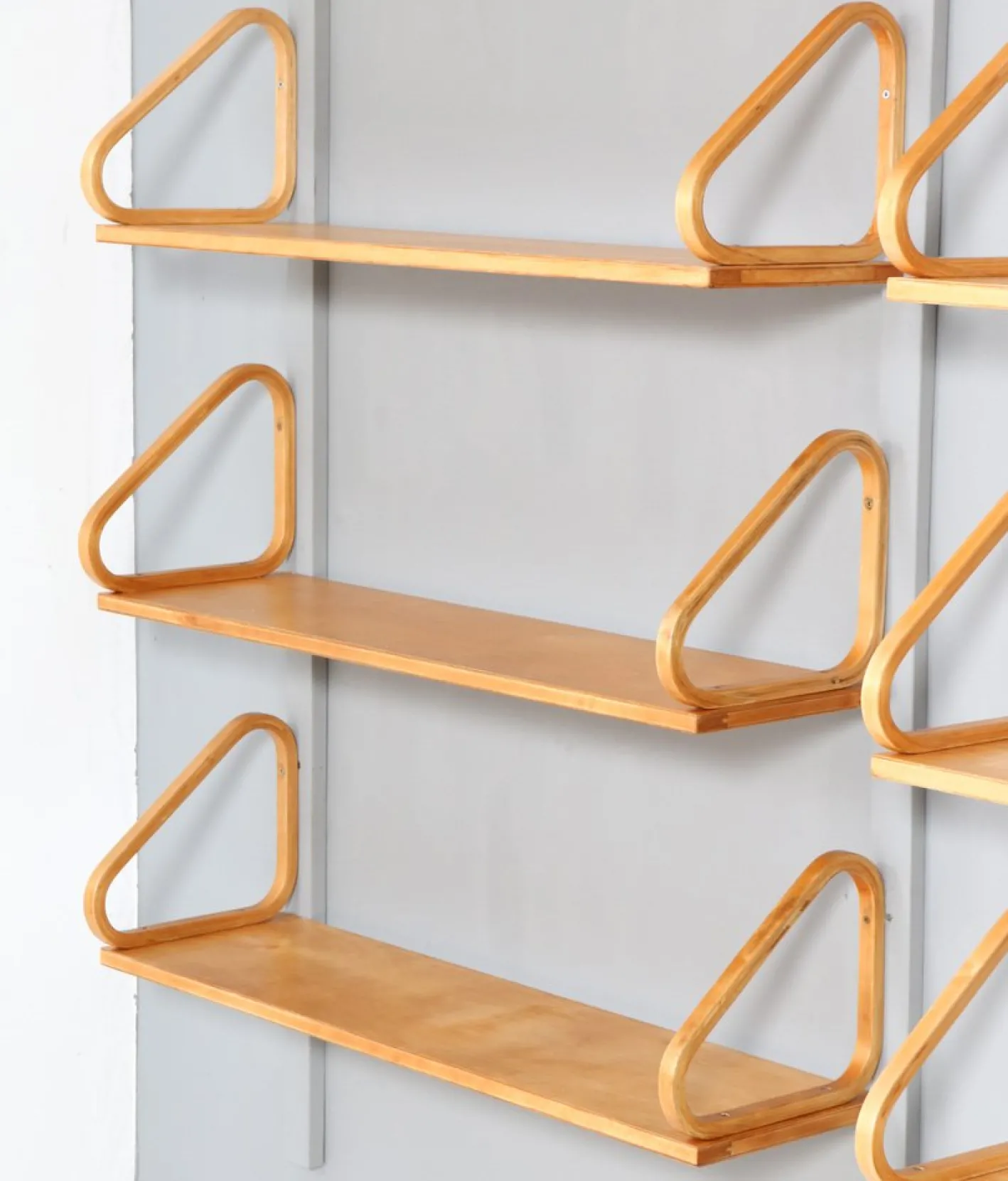 Mid-Century Modern 112b Wandregal aus Birke von Alvar Aalto für Artek, 1950er