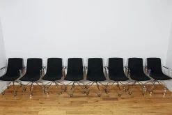 Mid-Century Modern Comet Konferenzstühle von Gunilla Allard für Lammhults, Sweden, 1990er, 8er Set