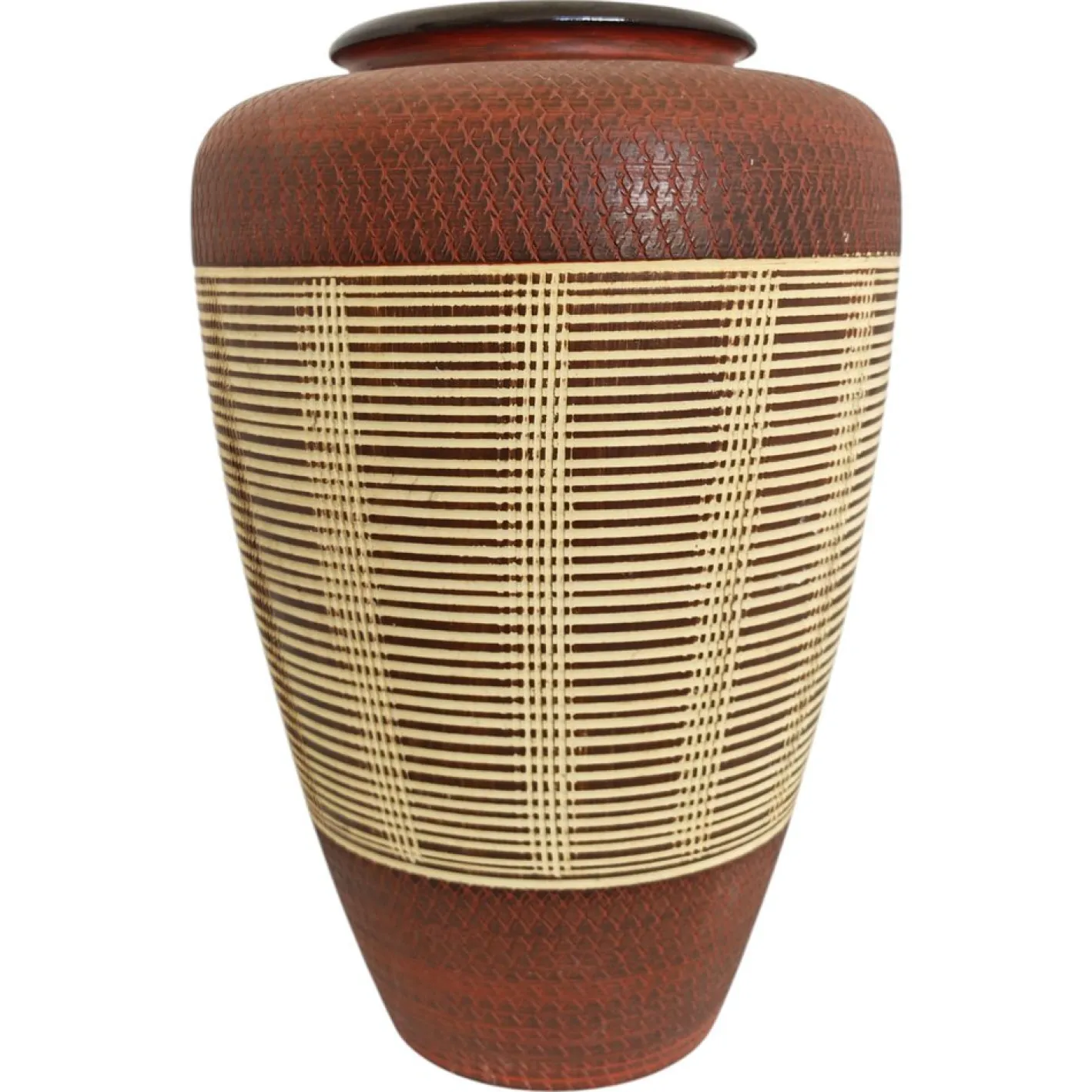Mid-Century Modern Fat Lava Keramikvase von Alfred Krupp, 1970er
