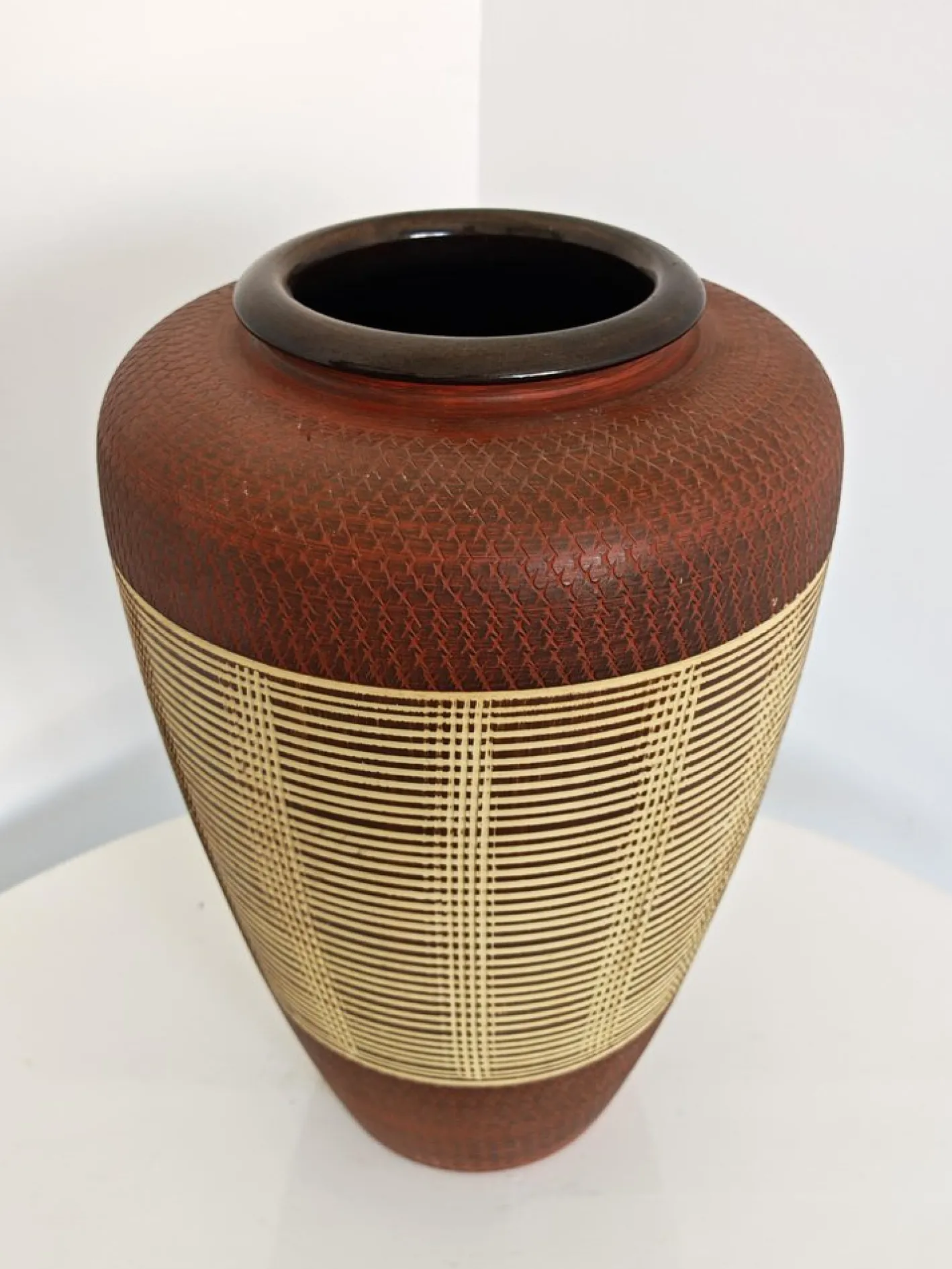 Mid-Century Modern Fat Lava Keramikvase von Alfred Krupp, 1970er