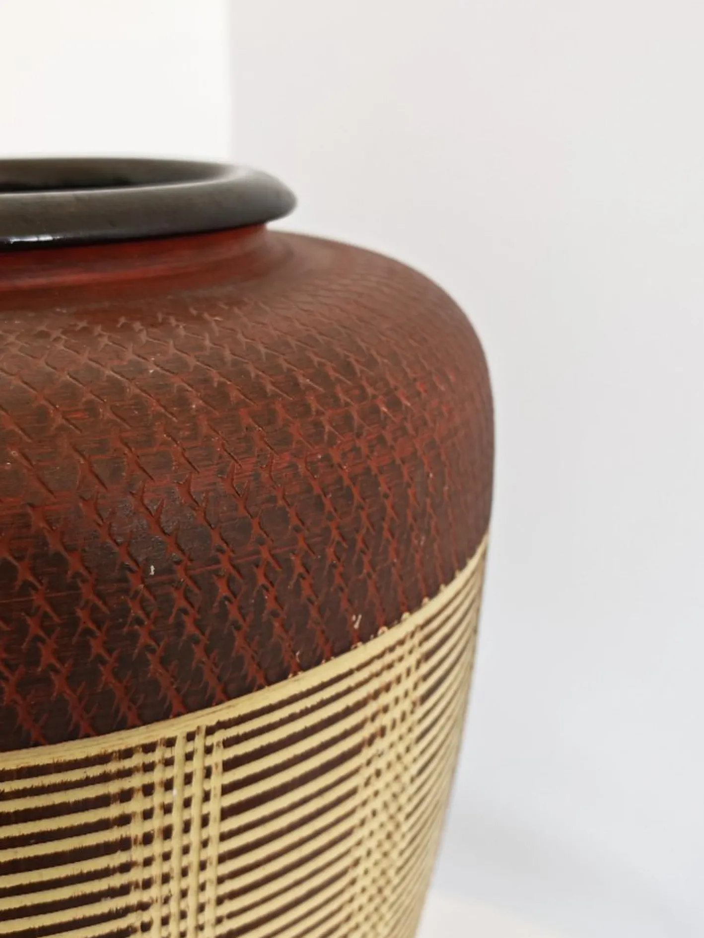 Mid-Century Modern Fat Lava Keramikvase von Alfred Krupp, 1970er