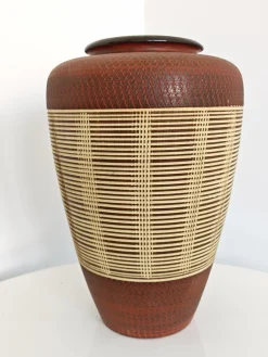 Mid-Century Modern Fat Lava Keramikvase von Alfred Krupp, 1970er