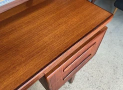 Mid-Century Modern Fresco Frisiertisch & Hocker aus Teak von G-Plan, 2er Set