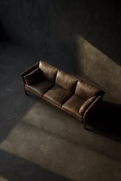 Mid-Century Modern Leder Cromwell Sofa von Arne Norell, 1960er