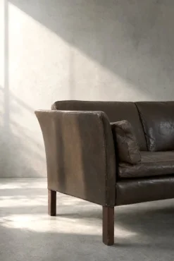 Mid-Century Modern Leder Cromwell Sofa von Arne Norell, 1960er