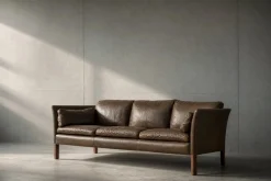 Mid-Century Modern Leder Cromwell Sofa von Arne Norell, 1960er