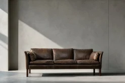 Mid-Century Modern Leder Cromwell Sofa von Arne Norell, 1960er