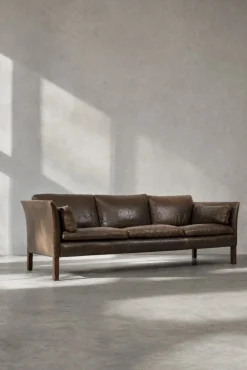 Mid-Century Modern Leder Cromwell Sofa von Arne Norell, 1960er