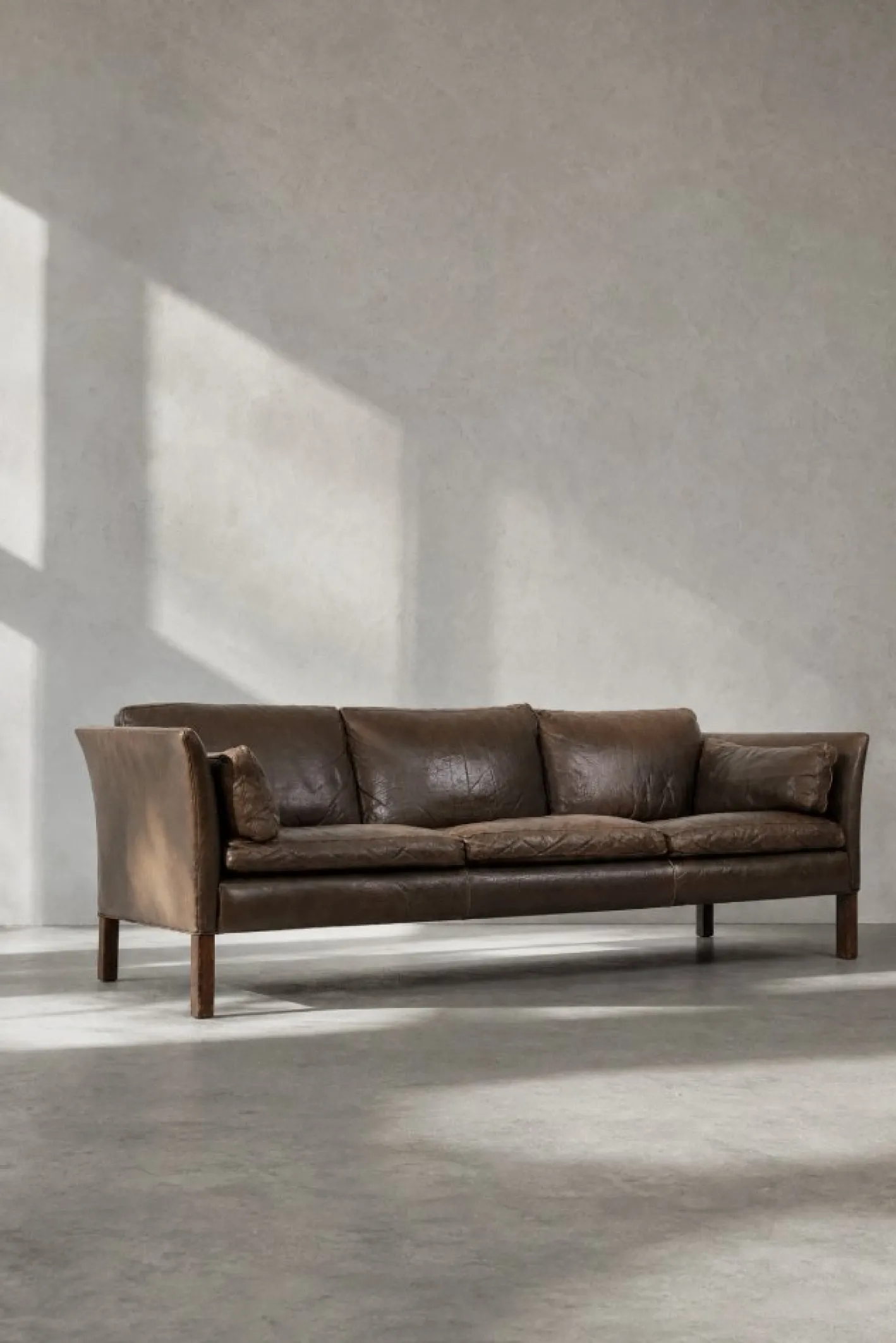 Mid-Century Modern Leder Cromwell Sofa von Arne Norell, 1960er