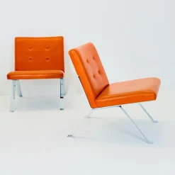 Mid-Century Modern Ledersessel von Hans Eichenberger für Girsberger, 1960er