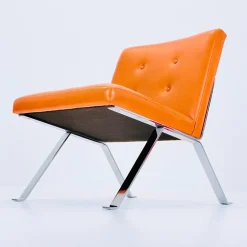 Mid-Century Modern Ledersessel von Hans Eichenberger für Girsberger, 1960er