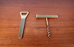Mid-Century Modern Metall Korkenzieher & Flaschenöffner, 1960er, 2er Set