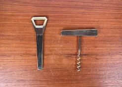 Mid-Century Modern Metall Korkenzieher & Flaschenöffner, 1960er, 2er Set