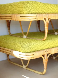 Mid-Century Modern Rattan Tagesbett von Úluv, 1960er, 2er Set