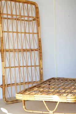 Mid-Century Modern Rattan Tagesbett von Úluv, 1960er, 2er Set