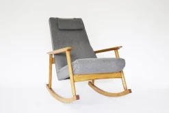 Mid-Century Modern Schaukelstuhl von Valerija Ema Cukermanienė, 1960er
