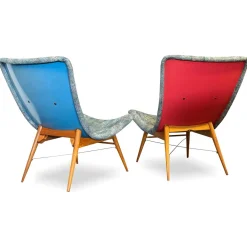 Mid-Century Modern Sessel von Miroslav Navrátil, 1960er, 2er Set