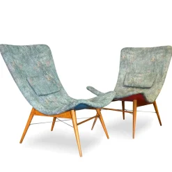Mid-Century Modern Sessel von Miroslav Navrátil, 1960er, 2er Set