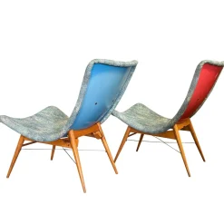 Mid-Century Modern Sessel von Miroslav Navrátil, 1960er, 2er Set