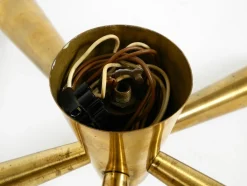 Mid-Century Modern Sputnik Messing Deckenlampe mit Fünf Armen, 1950er