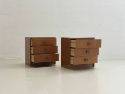 Mid-Century Modern Teak Nachttische, 1960er, 2er Set