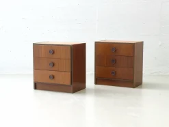 Mid-Century Modern Teak Nachttische, 1960er, 2er Set