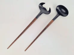 Mid-Century Modern Teak Salatbesteck, 1960er, 2er Set