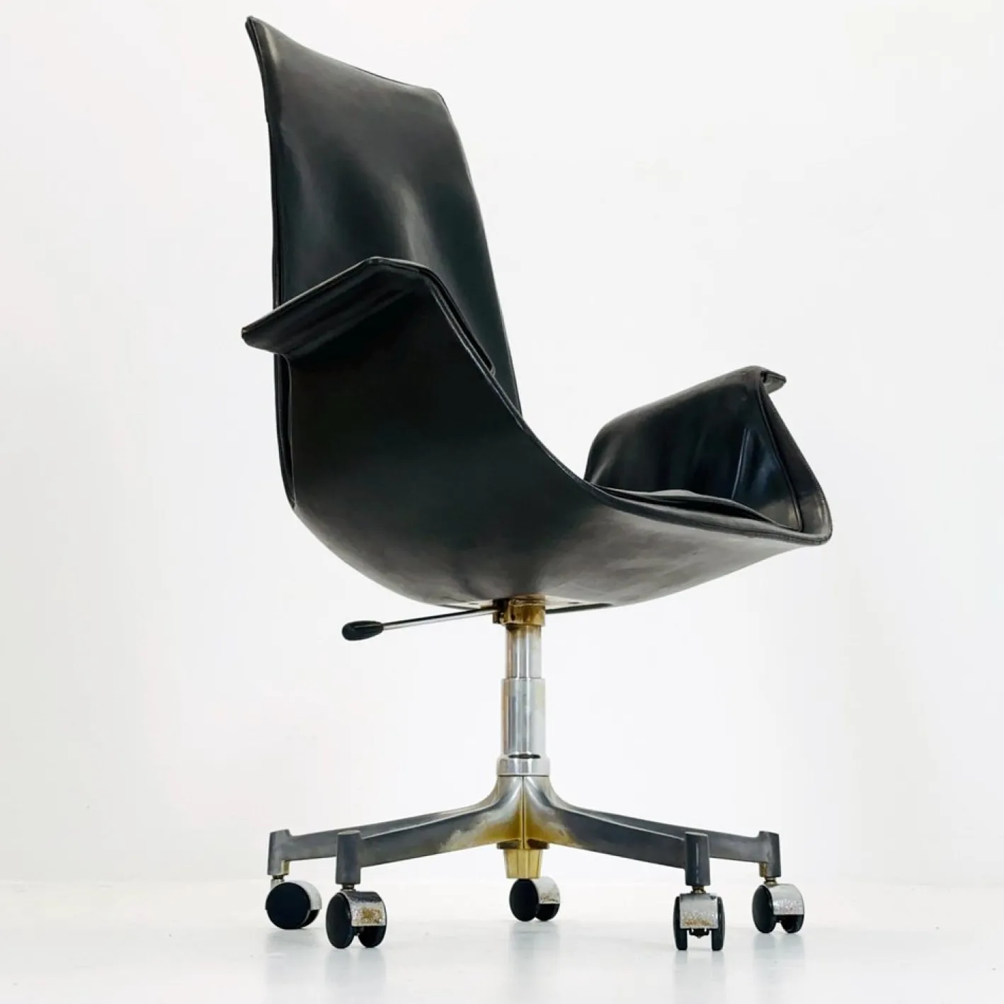 Mid-Century Modern Tulip Schreibtischstuhl von Preben Fabricius & Jørgen Kastholm für Walter Knoll, 1960er
