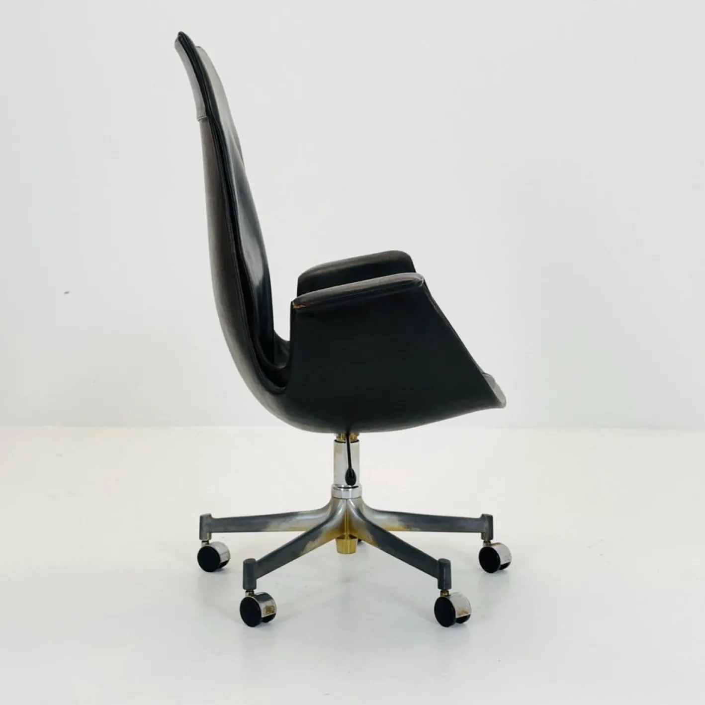 Mid-Century Modern Tulip Schreibtischstuhl von Preben Fabricius & Jørgen Kastholm für Walter Knoll, 1960er