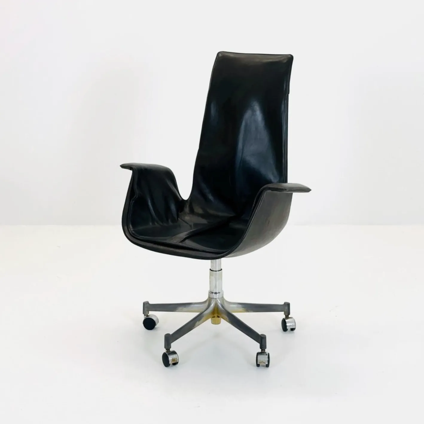 Mid-Century Modern Tulip Schreibtischstuhl von Preben Fabricius & Jørgen Kastholm für Walter Knoll, 1960er