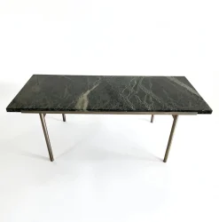 Mid-Century Modern Verde Alpi Marmor Couchtisch von Florence Knoll Bassett für Knoll International, 1960er
