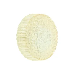 Mid-Century Modern Wandlampe aus bernsteinfarbenem Sideglas von Helena Tynell für Limburg, 1970er