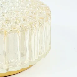 Mid-Century Modern Wandlampe aus bernsteinfarbenem Sideglas von Helena Tynell für Limburg, 1970er